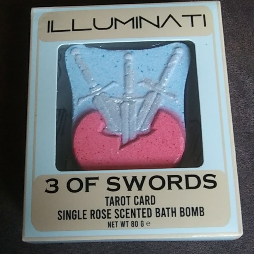 Brand New ILLUMINATI 3 Of Swords For The Healing Heart Bath Drop